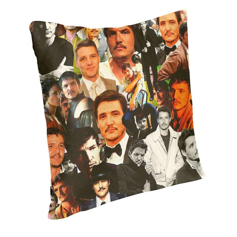 Custom Modern Pedro Pascal Ultimate Collage Fan Art Sofa Cushion Cover Soft Pillow Case Home Decorative