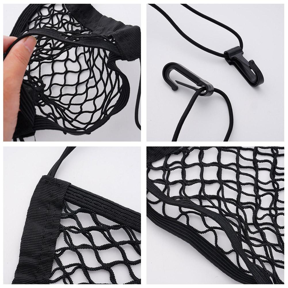 Motorcycle Luggage Net Hook Hold Bag Helmet Mesh Fuel Tank Storage Net High-Elastic Double Layer Bungee Net With 4 Strong Hooks