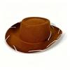 Western Cowboyhüte mit verstellbarem Band Braune Farbe Verstellbare Passform Strapazierfähiges Material für Outdoor-Themenpartys