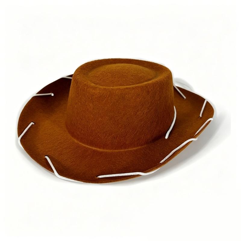 Western Cowboyhüte mit verstellbarem Band Braune Farbe Verstellbare Passform Strapazierfähiges Material für Outdoor-Themenpartys