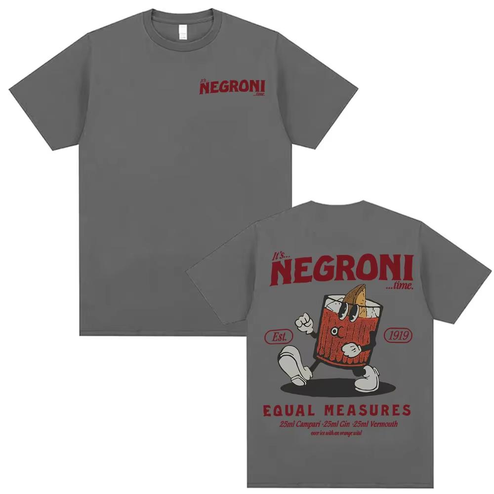 2025 Negroni Lovers Funny Gifts Meme T Shirt Unisex Trendy Aesthetic Comfort T-shirts Men Clothing Cotton Oversized T-shirt Tops