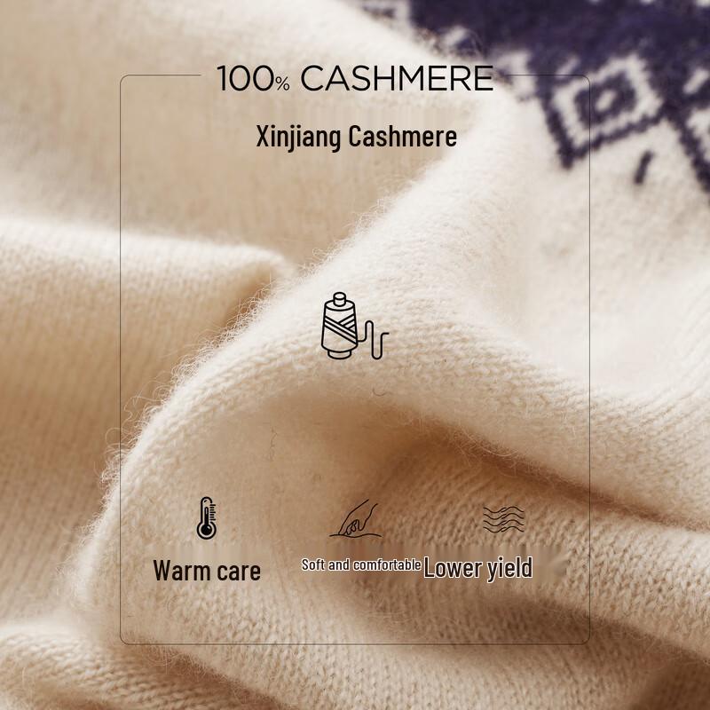 Comon Boca Women's 2025 A/W Fair Isle Cashmere Round Neck Cardigan