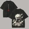 Kakashi Krieg T-Shirt Naruto Sharingan Vintage Säurewäsche Streetwear Übergroß Retro Anime Grafik Herren T-Shirts Baumwollkleidung