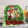 Coperta in Flanella con Stampa dei Flintstones, Alta qualità, Confortevole per Tutte le Stagioni, Decorazione per la Casa, Calore e Comfort