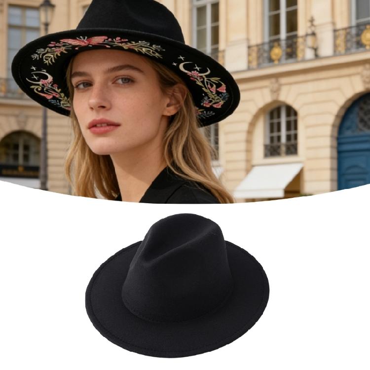 Elegant Round Top Bucket Hat With Bohemian Print And Wide Brims Music Festival Hat Fashion Acessory For Photo Props