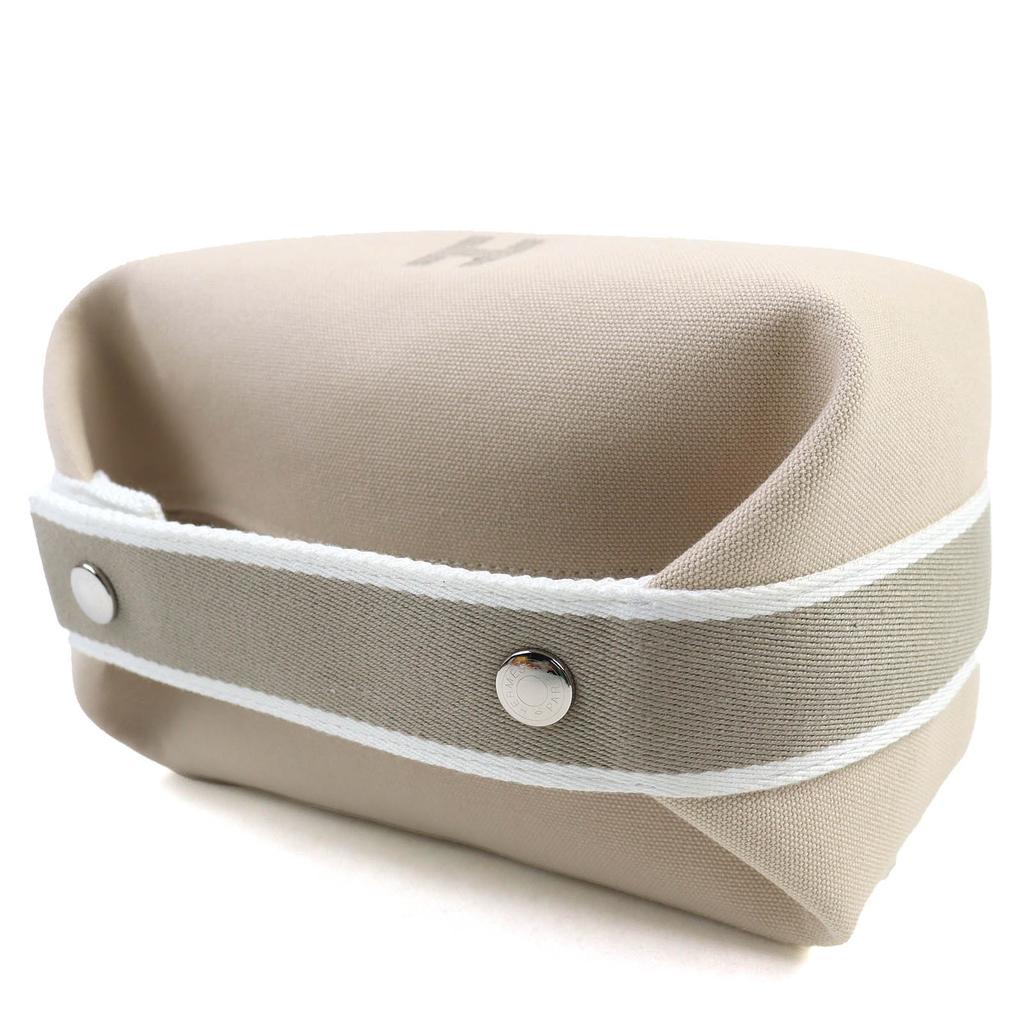 Pristine HERMES Pouch Brid A Black PM H logo handbag cotton Women Used