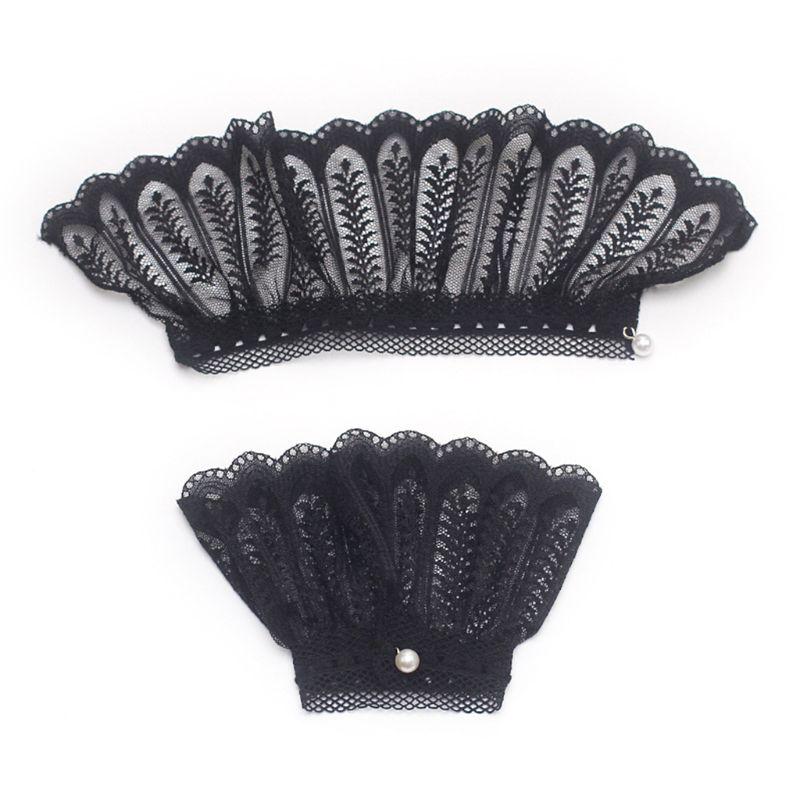 Wrist Cuffs Flared Ruffled Cuffs for For Hoodie Sweater False Sleeve Ornament Detachable Sleeves Cuffs Tulle