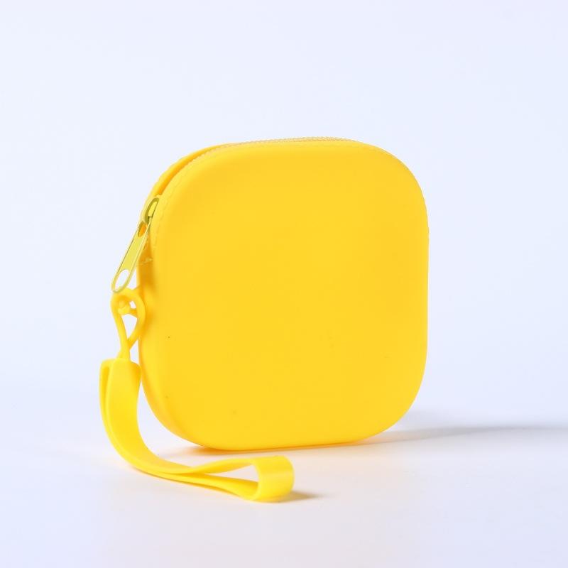 Silicone Storage Pouch Zippered Cosmetic Bag Soft Silicone Material Multi-Coloured DIY Gift