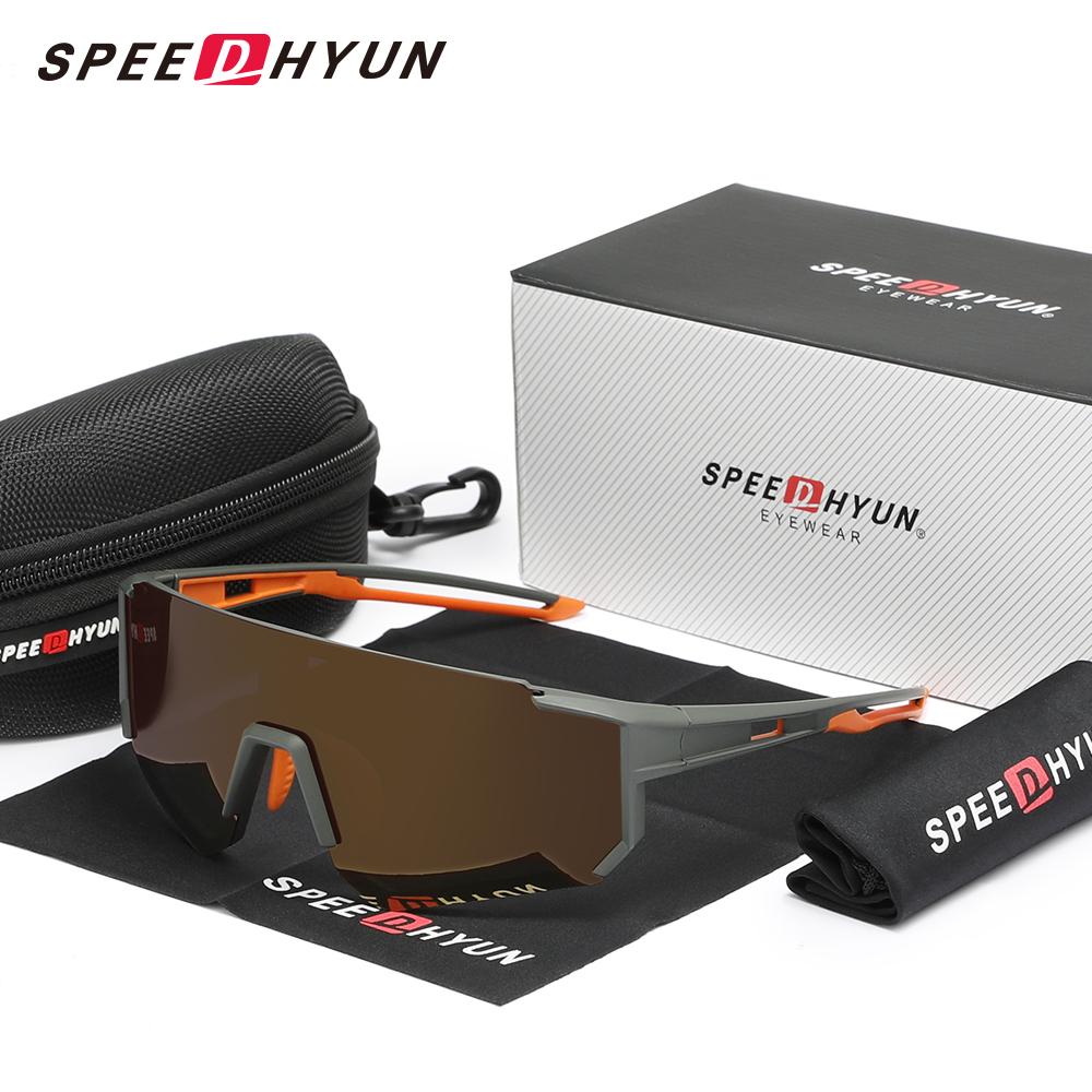 

SPEEDHYUN Новые мужские/женские солнцезащитные очки для велоспорта, поляризованные, UV400, очки для велоспорта на открытом воздухе, скалолазания, катания на лыжах, модные очки