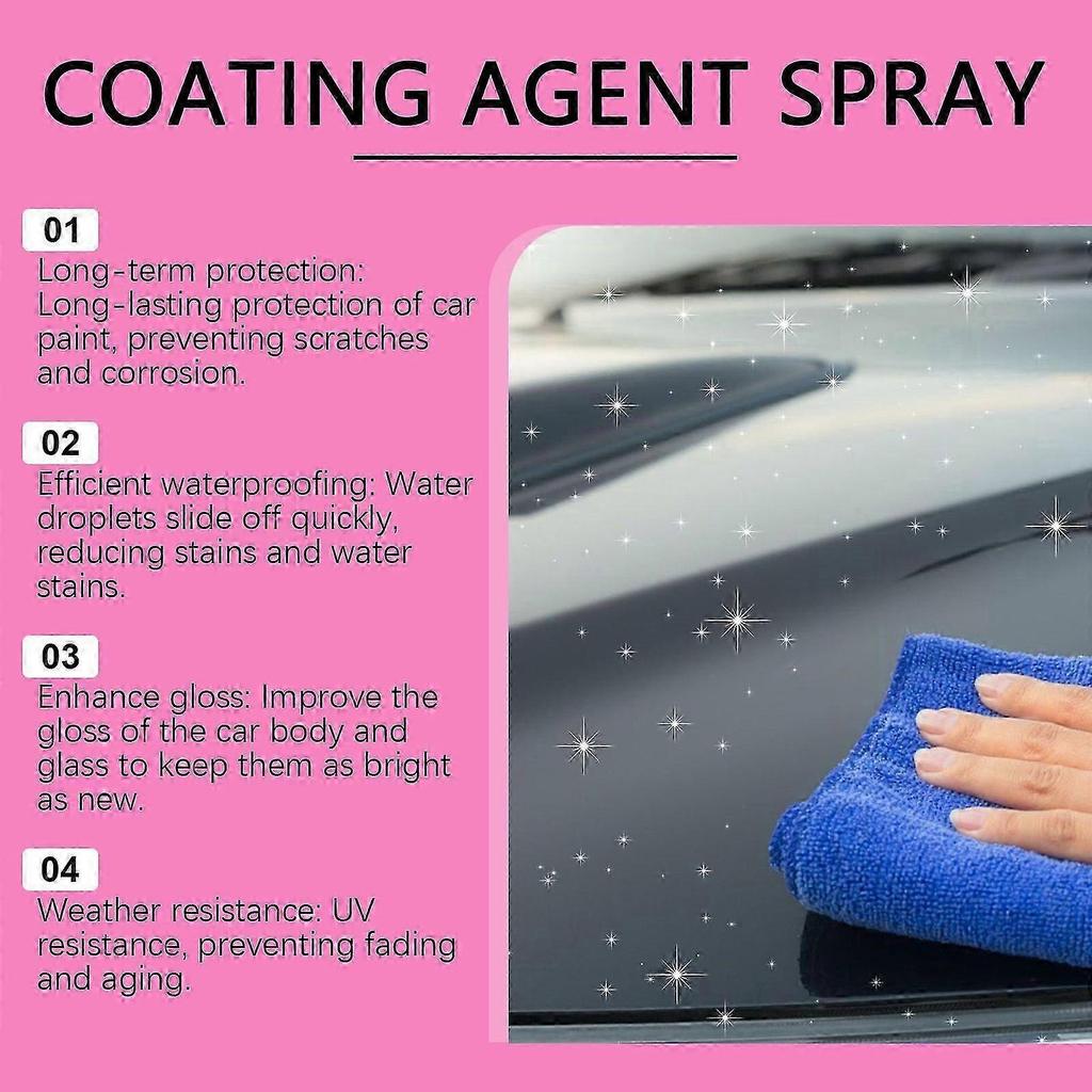 Premium Car Coating Spray - 120ml Anti-Fouling & UV Protection for Paint & Glass, Easy Fast-Drying Surface Cleaner & Brightener