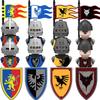 Soldați înarmați de cavaler medieval, Soldați ai armatei antice, Mini-arme, Echipament, Model de steag, Blocuri de construcție, Jucării pentru copii, Cadouri de ziua de naștere