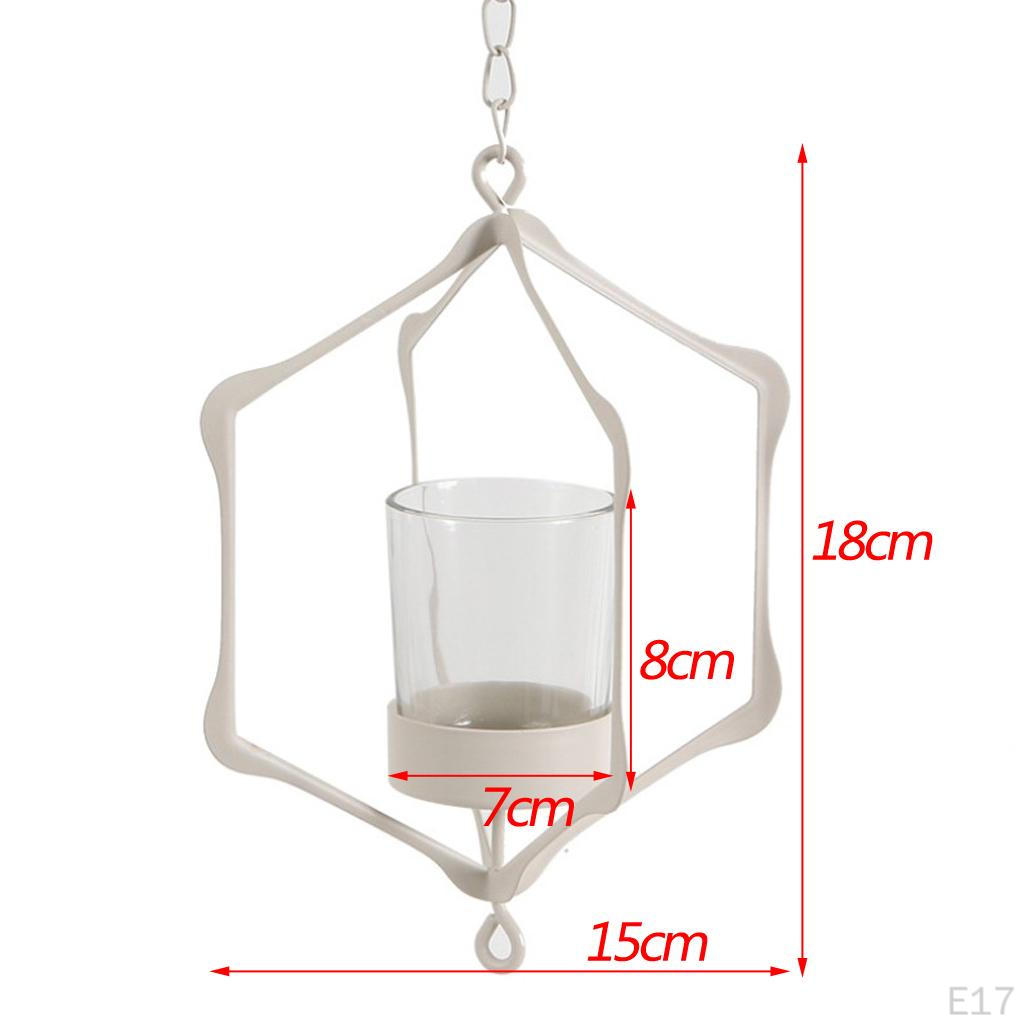 Wire Hollow Wedding Hanging Candle Holders Lantern Case