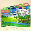Kinder Tragbar Ruhig Beschäftigt Paste Ein Buch DIY Wiederverwendbare Stickerbücher Mehrere Szenen Blasensticker Gelee-Paste Sticker Spielzeug