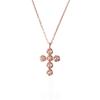 Mezmic Magic Gray Diamond Cross Gold Necklace