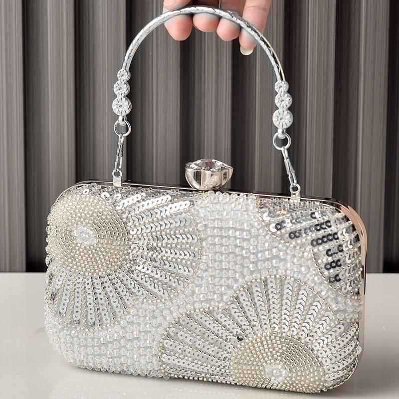 Handmade Beaded Pearl Evening Bag Small Bags Luxury Designer Summer Purses for Women Ladies' Diamond Clutch Crossbody Bags 2026
