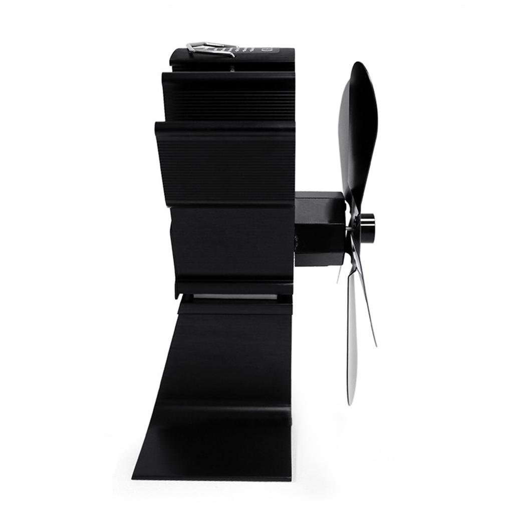 Ht Powered 6-Blade Stove Fan with Auto Start at 50C 122F for Wood Gas with Anodized Aluminum Blades, No Battery Required