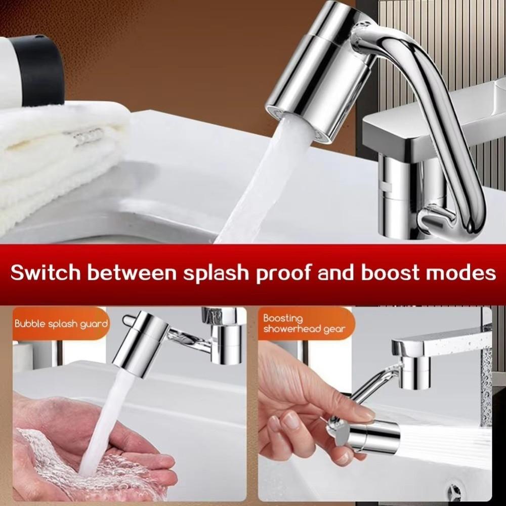 1080° Rotatable Faucet Extender Sprayer Head 2 Mode Stainless Steel Faucet Spray Head Filter Water Saving Splash Proof
