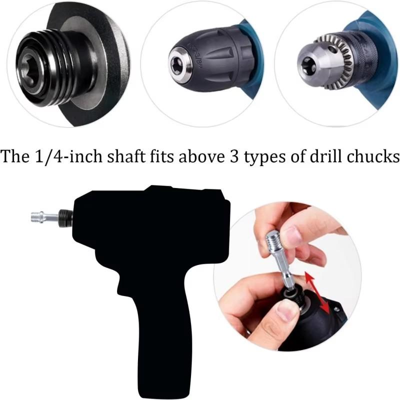 8ks Sada vrtacích kartáčových nástavců, Elektrický čisticí kartáč, Drhnoucí podložky, 4palcová sada čisticích kartáčů na podlahu, vanu, sprchu, spáry, dlaždice, rohy