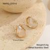 Color Retro Amber Resin K Gold Earrings French Light Luxury ins Premium Maillard Stud Earrings Women