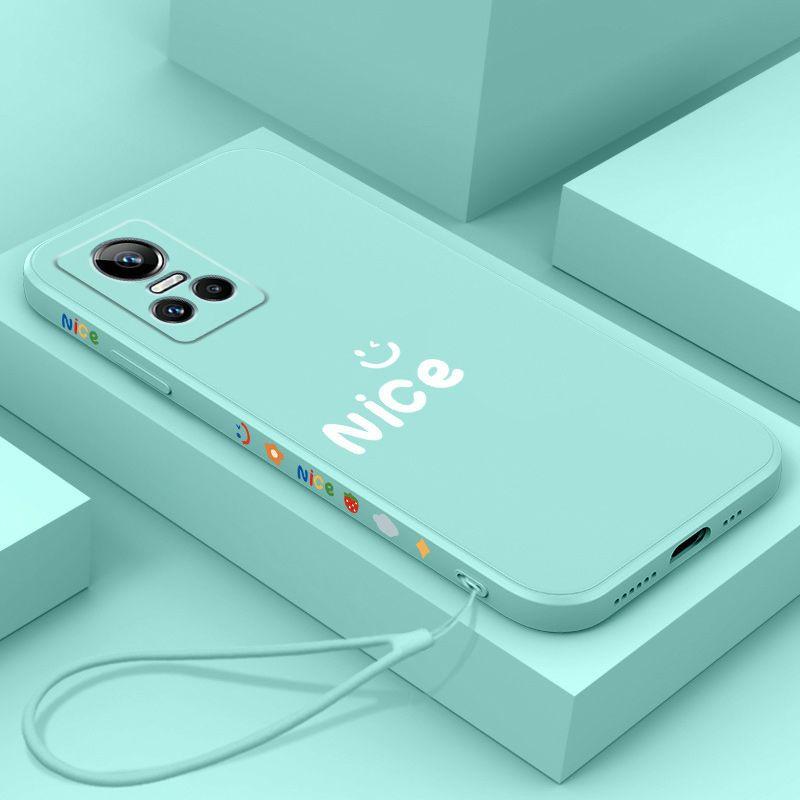 RealmeGTNEO3 Mobile Phone Case Liquid Silicone Protective Case All-inclusive Straight Edge Anti-drop Soft Case