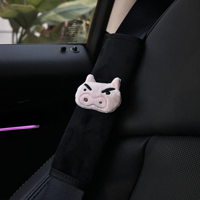 

Crayon Shin-Chan Zaemon Car Seatbelt Shoulder Pad Cute Car Decoration Shoulder Pad Car Interior Decoration Items [Black Shoulder Pads] Single Left Guard