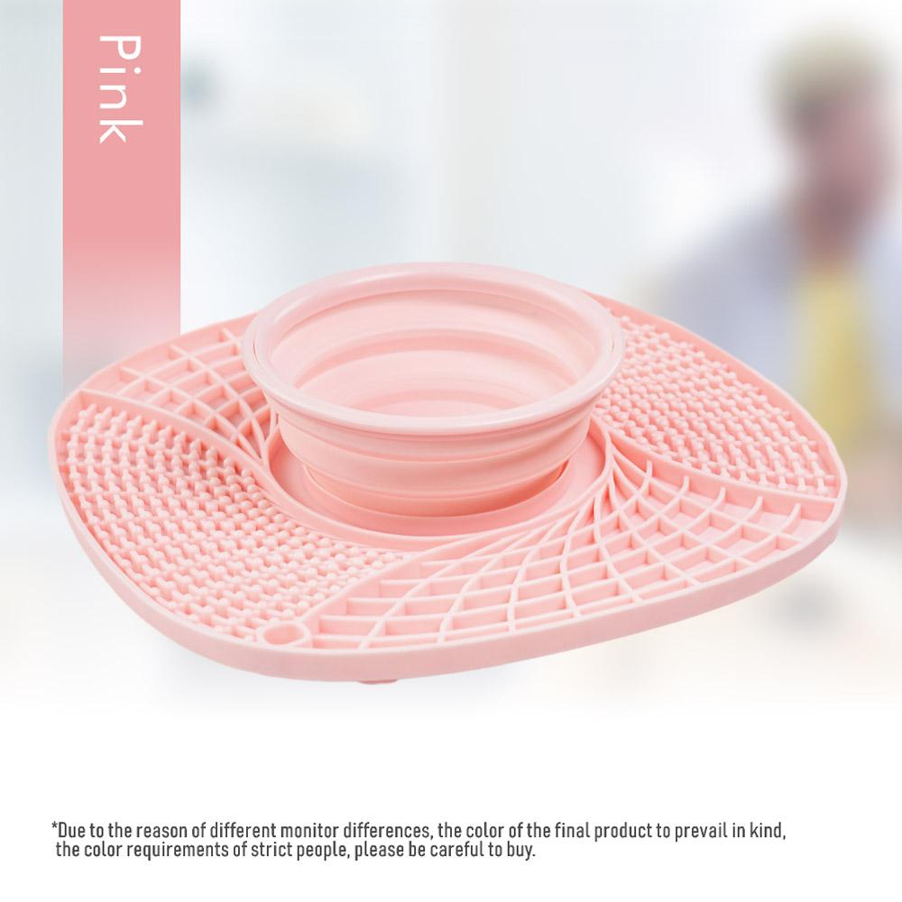 Pet  Placemat Folding Silicone Cat Dog Slow Food  With Suction Puppy Licking Feed Drink Mat Portable Placemat  Supplies