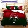 3pcs Al Ahly FC Design Cover Set - HD Printed Bedding with 1 Cover and 2 Pillowcases - Perfect for Home and Dorm Decor