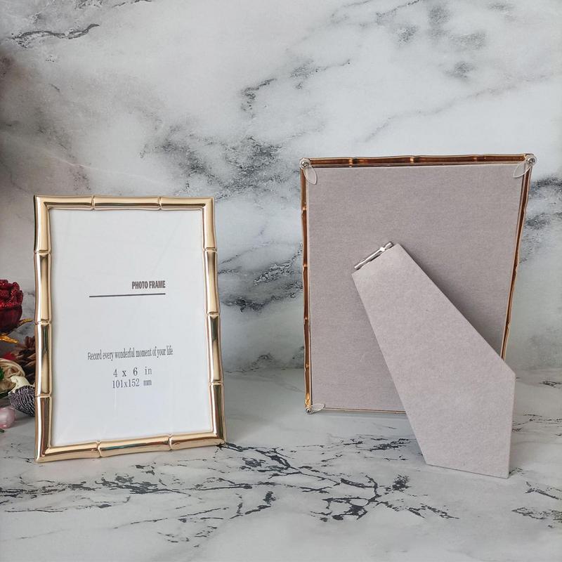 Golden Metal Photo Frame Stand Photo Frame Desktop Pendulum Decorative Frame Wall Decoration room photo decoration frame
