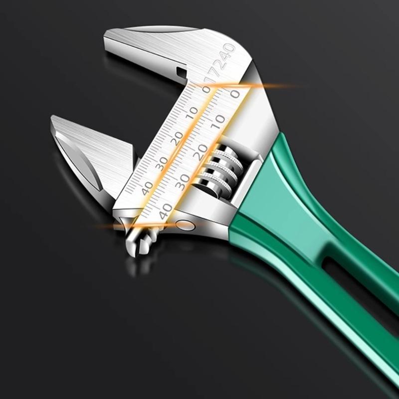 6/8inch Adjustable Wrench Professional Shifters Spanner with Wide Calibers Opening for Household