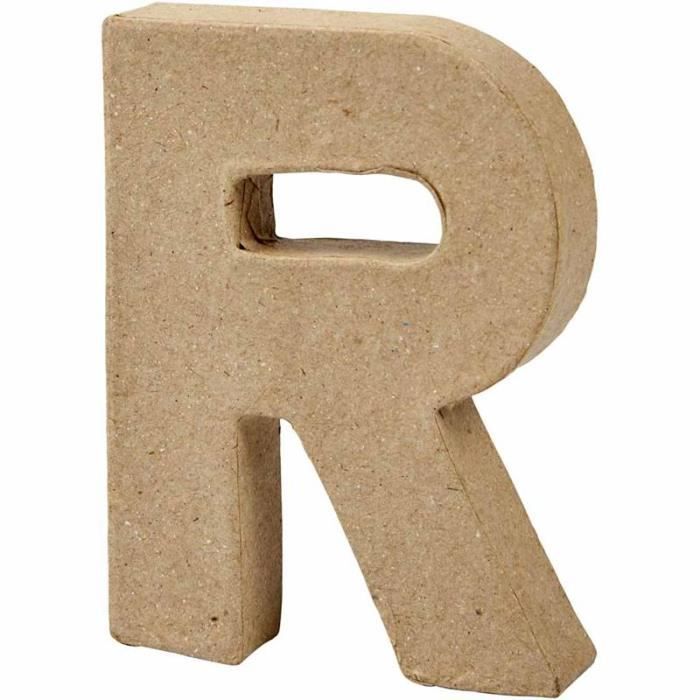 Lettre faite main en papier mâché. Réf 26656