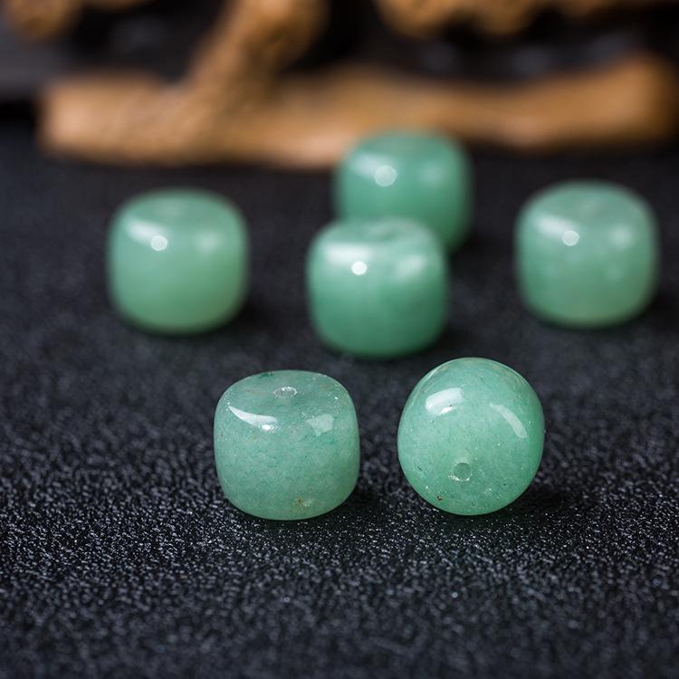 

Dongling Jade Green Waist & Barrel Beads for DIY Accessories 7x8mm
