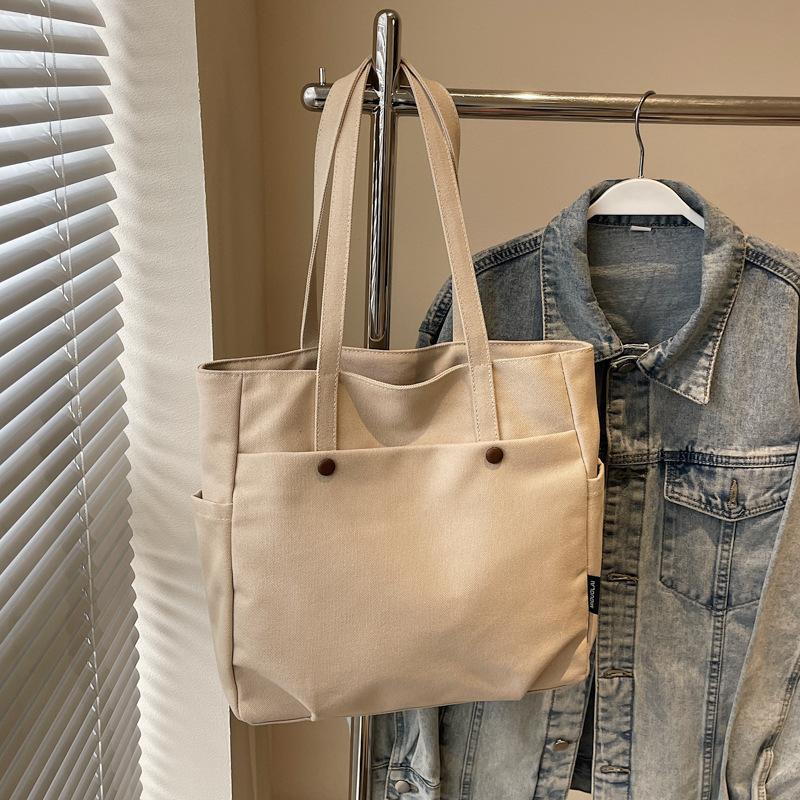 Large-capacity Canvas Bag for Women At Work 2025 New Versatile Simple Schoolbag Fashionable Portable Tote Bag