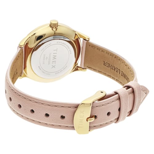 TIMEX Easy Reader Watch, 33mm, Women's, Pink, with a White Dial, Brass and Mineral Glass, Quartz Movement, America Watch TW2V25200