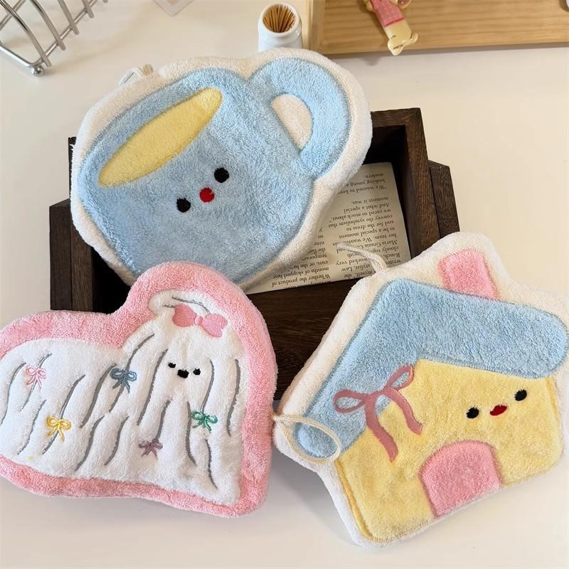 Cartoon Hand Towel Cute Kitchen Towels Bathroom Hand Towel Kitchen Cleanning Cloth Handkerchief Bath Serviettes Hand Cloths