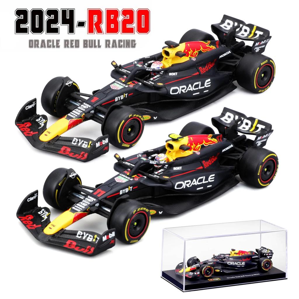 ABBZ1 Bburago 1:43 F1 Red Bull Rb20 2024 Hardcover #1 Max Verstappen #11 Perez Alloy Formula 1 Racing Die-Cast Model Gift