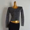 Fashion Style New Arrival Retro Distressed V Neck Pullover Knitwear Women's Clothing Autumn and Winter Loose Slim Looking Long-Sleeved Versatile Top