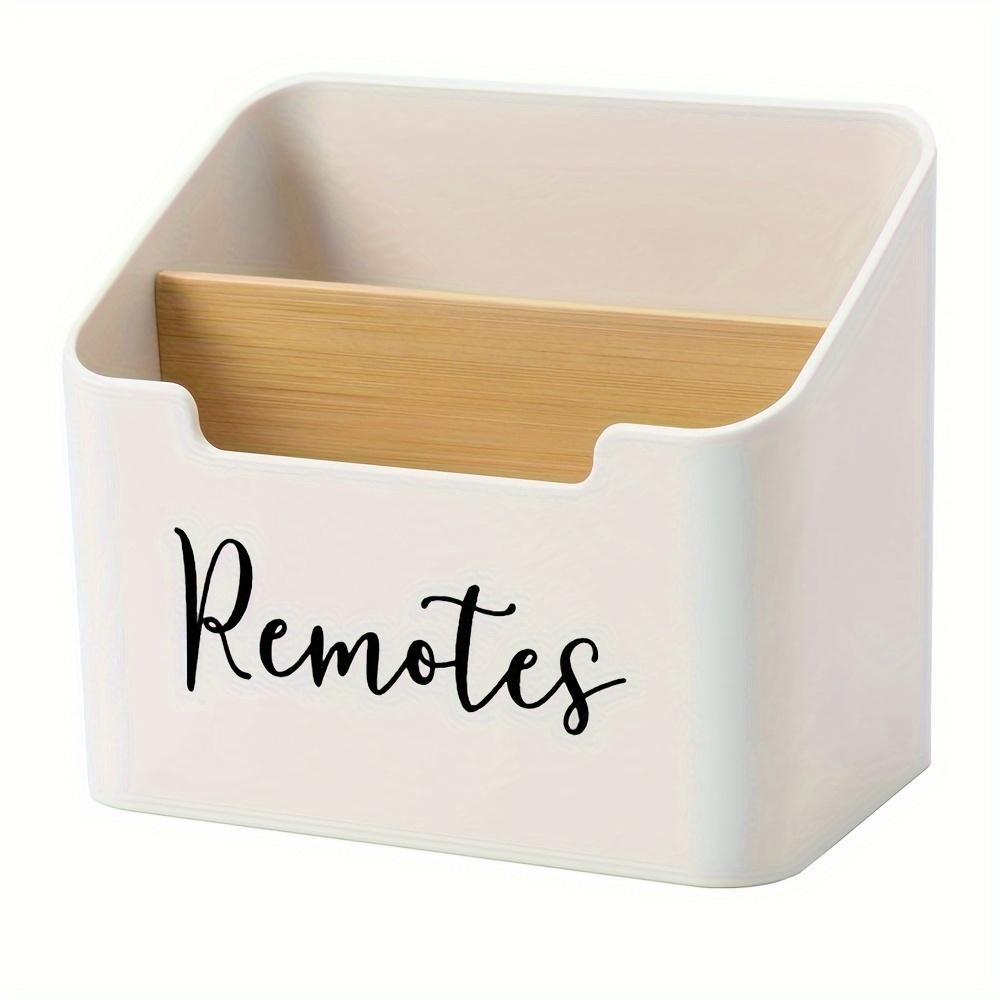 

TV Remote Holder, Remote Control Holder Desk Storage Organizer Box, Remote Control Holder Caddy with 2 Compartments Container белый