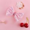Glitter Bowknot Scallion Powder Hair Clip – Cute and Versatile Hair Accessory for Women and Children