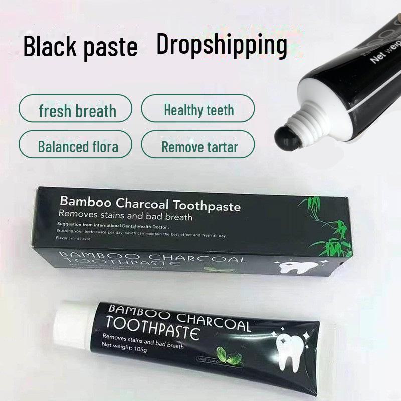 

«Douyin Black Bamboo Charcoal Toothpaste 105g»: Активированный уголь для защиты десен Bamboo Charcoal чёрный