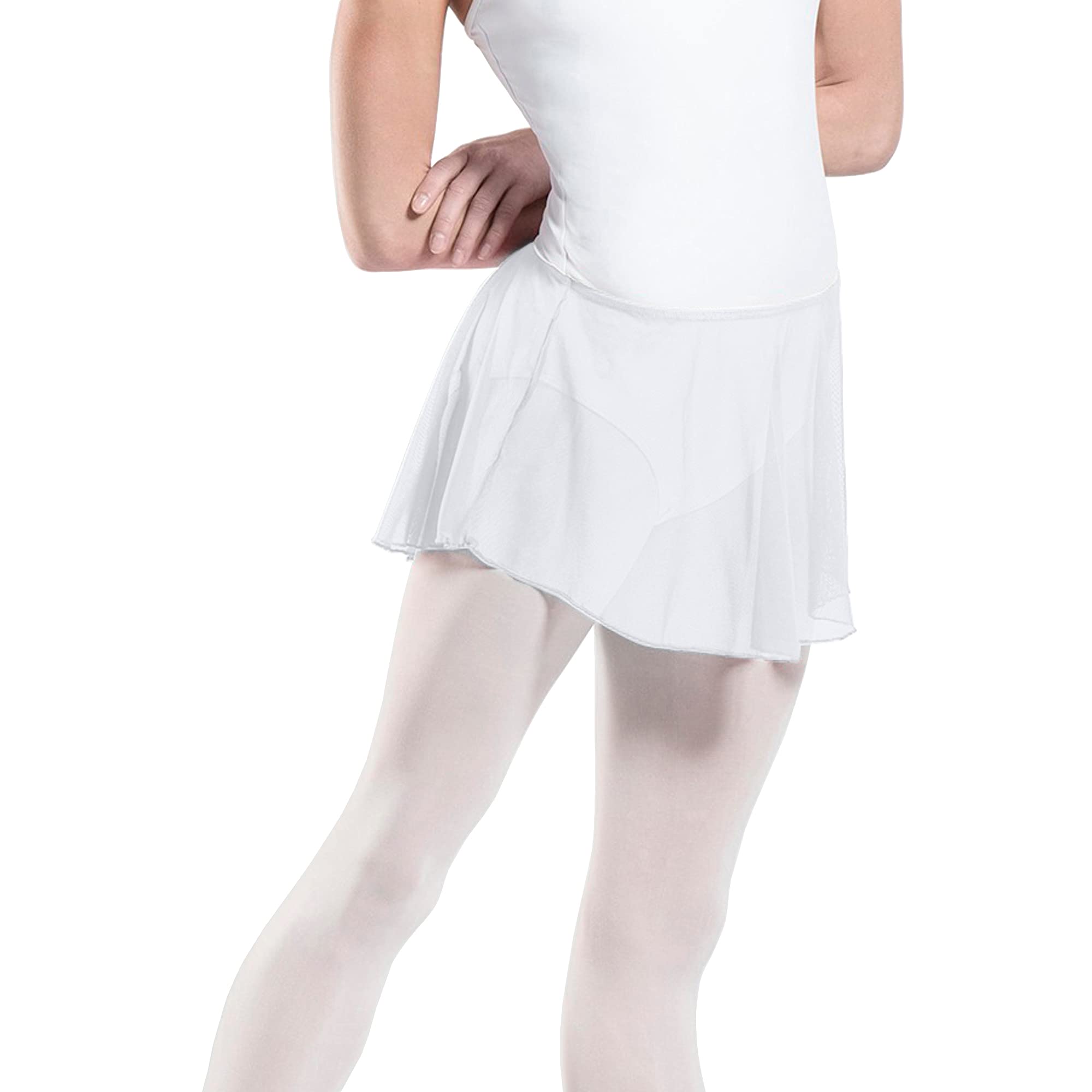 

Wear Moi Ballet Tulle Skirt for Girls Elastic Type Stretch Sheer Material years White DAPH4WHI [DAPHNE] Pull-on 4-Way (4-8 old) [Genuine Product] білий