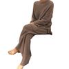 Autumn and Winter Hot Selling Long-sleeved Solid Color Knitted Casual Two-piece Knitted Sweater
