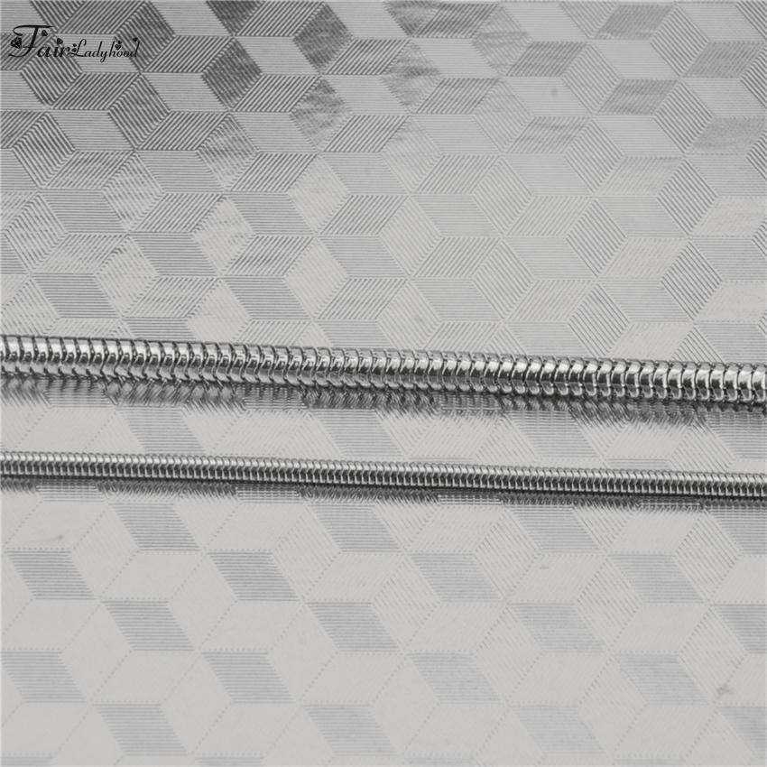 1/1.5/2.4/4mm Waterproof Stainless Steel Sliver Color Necklace High Quality Round Snake Chain Jewelry Accessory for Men Women