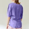 Women's Fashionable Loose Casual V-Neck Color Button Up Top Color Button Up Top