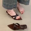 Fashion Fashion French High Heels Slippers Summer Outside Wear New Pointed Toe Shallow Mouth Open Toe Temperament Special Heel Sandals