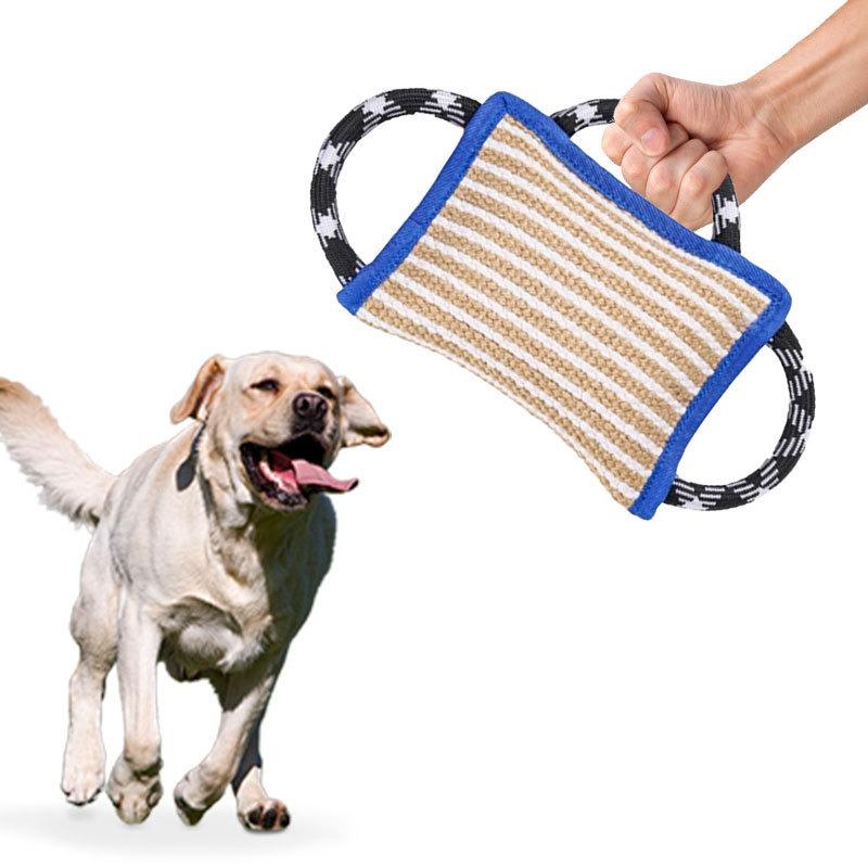 Dog training coarse linen tear-resistant bite pillow pounce on molars and molars German Wrangler training Dog Bite Stick