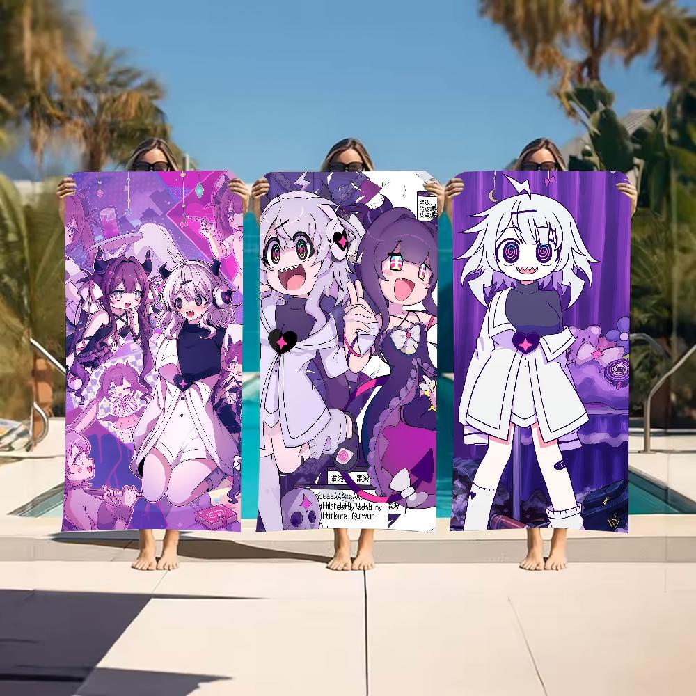 Game Y-Yunyun Syndrome Towel Sports Quick Dry Travel Camping Gear Sandproof Soft Light Large Beach Towel