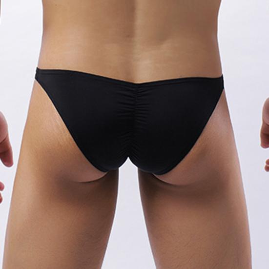 Herren Slips T-Form Niedrige Taille Hohe Elastizität Einfarbig Männlicher G-String Schlafbekleidung