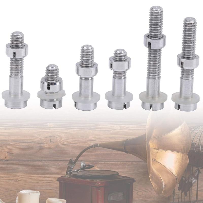 Pack of 6 Turntable Headshell Cartridges Mounting Set Screws and Hardware Player Assembly Parts Metal Nut Washers