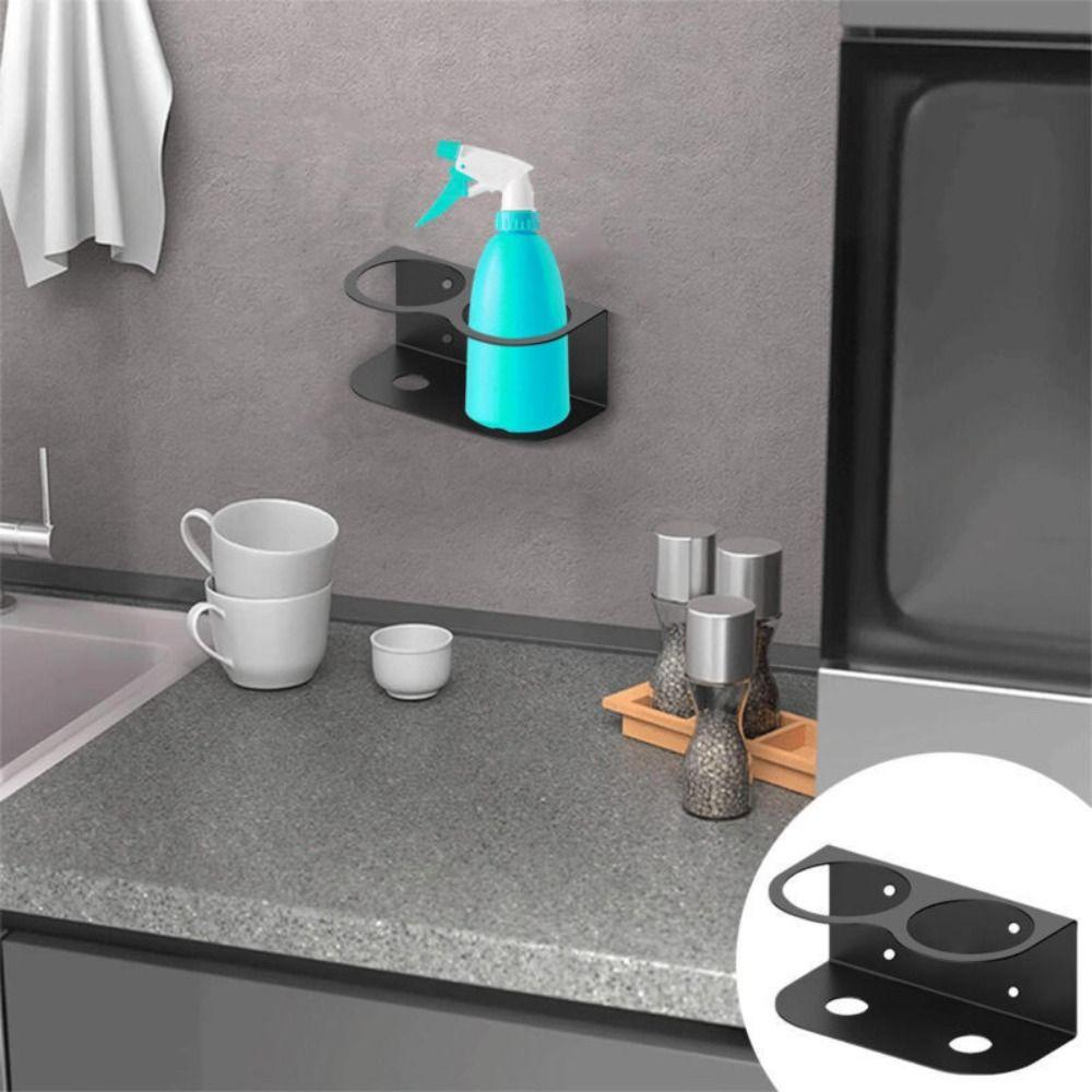 1/2/3 Holes Spray Bottle Holder Heavy-Duty Rust-proof Spray Can Storage Rack Wall Mount Multifunction