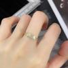 Trend Minimalist Stacking Ring For Women Dainty Zirconia Gold Color Crystal Finger Accessories for Female Jewelry Gift R737